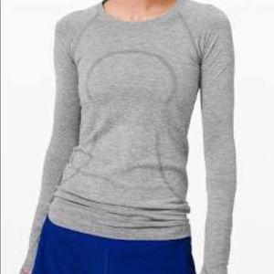 -grey long sleeve shirt